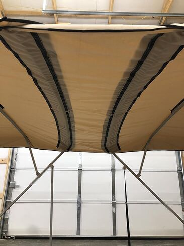 Monster Double Pontoon Boat Bimini Top, 17' Long, 8' Wide, fits 91-96" Wide, Complete Dual Kit with Frame, Canopies w/Storage Boots, Hardware in Saudi Arabia