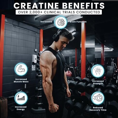 علكات الكرياتين من Muscle Munchies قابلة للمضغ للرجال والنساء - مملوءة ببيتا ألانين - 5 جم من الكرياتين لكل وجبة - تزيد من القوة ونمو العضلات والقدرة على التحمل والتعافي - نباتية وغير معدلة وراثيًا (انفجار الفراولة) in Saudi Arabia