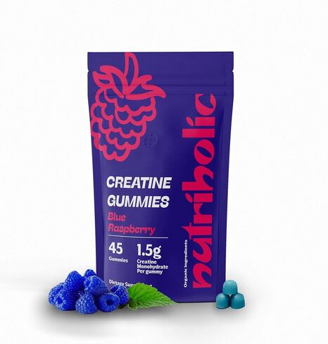 Creatine Monohydrate Gummies, 1.5g Creatine per Gummy, for Women & Men. Vegan, Gluten-Free, Non-GMO, Made in USA in Saudi Arabia