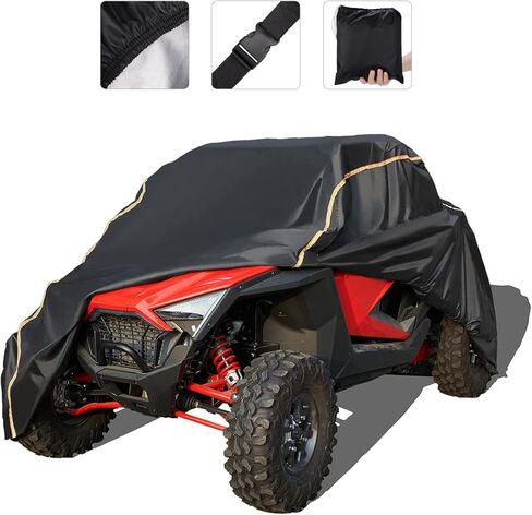 غطاء KEMIMOTO UTV X3 متوافق مع Polaris RZR، Talon، Maverick X3، Commander، YXZ1000R، Can-Am، YXZ1000R، حماية من المطر والثلج والأوساخ والحطام غطاء حماية لجميع الأحوال الجوية مع شرائط عاكسة in Saudi Arabia