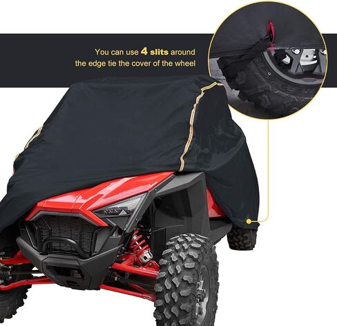 غطاء KEMIMOTO UTV X3 متوافق مع Polaris RZR، Talon، Maverick X3، Commander، YXZ1000R، Can-Am، YXZ1000R، حماية من المطر والثلج والأوساخ والحطام غطاء حماية لجميع الأحوال الجوية مع شرائط عاكسة in Saudi Arabia