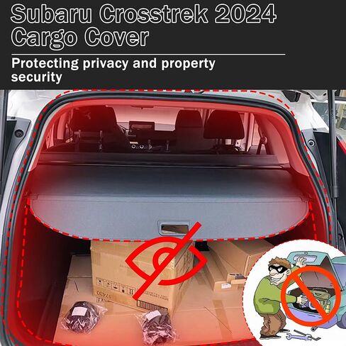غطاء شحن من ألياف الكربون مناسب لملحقات Subaru Crosstrek لعام 2024، غطاء صندوق خلفي محسّن قابل للسحب لعام 2024 Subaru Crosstrek Security Shield Shade (يناسب إصدار 2024 فقط) in Kuwait