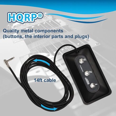 HQRP 3-Button Guitar Amp Footswitch compatible with DigiTech FS3X replacement Jamman Solo XT, RP360, Trio, Whammy DT in Saudi Arabia