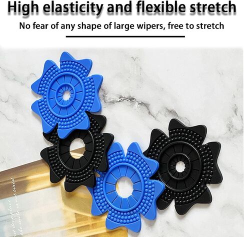 zipelo 2PCS Car Wiper Arm Hole Protection Pad, Universal Auto Front Wiper Guards, Car Windshield Wiper Arm Hole Protective Cover, Auto Dust Proof Exterior Accessorie For Most Vehicles (Blue) in Saudi Arabia