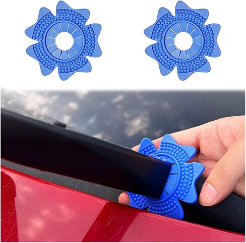 zipelo 2PCS Car Wiper Arm Hole Protection Pad, Universal Auto Front Wiper Guards, Car Windshield Wiper Arm Hole Protective Cover, Auto Dust Proof Exterior Accessorie For Most Vehicles (Blue) in Saudi Arabia