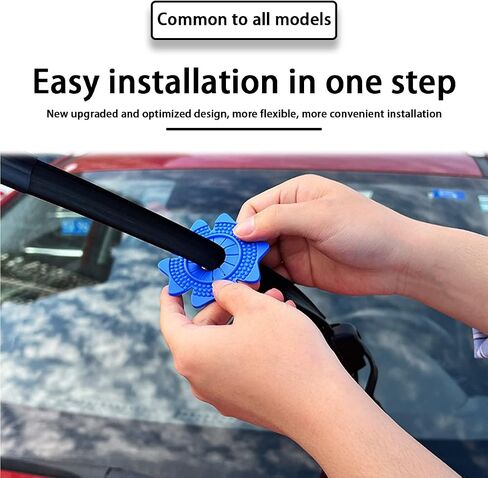 zipelo 2PCS Car Wiper Arm Hole Protection Pad, Universal Auto Front Wiper Guards, Car Windshield Wiper Arm Hole Protective Cover, Auto Dust Proof Exterior Accessorie For Most Vehicles (Blue) in Saudi Arabia