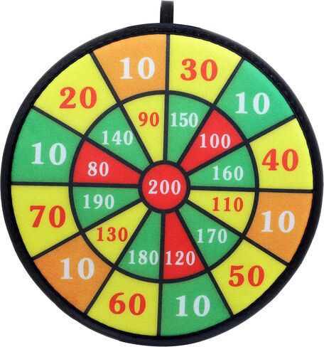 Kids Dart Board Game with 6 Balls Using Hook-and-Loop Fasteners | 11.8 Inches (30 cm) Diameter | Classic Dartboard Game and Safe for Kids in Saudi Arabia
