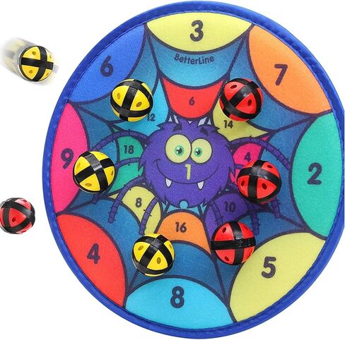 Kids Dart Board Game with 6 Balls Using Hook-and-Loop Fasteners | 11.8 Inches (30 cm) Diameter | Classic Dartboard Game and Safe for Kids in Saudi Arabia