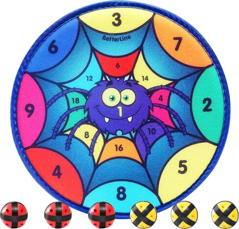 Kids Dart Board Game with 6 Balls Using Hook-and-Loop Fasteners | 11.8 Inches (30 cm) Diameter | Classic Dartboard Game and Safe for Kids in Saudi Arabia