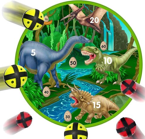 لعبة لوح رمي السهام للأطفال مع 6 كرات باستخدام مثبتات الخطاف والحلقة | قطر 11.8 بوصة (30 سم) | لعبة رمي السهام الكلاسيكية وآمنة للأطفال in Kuwait