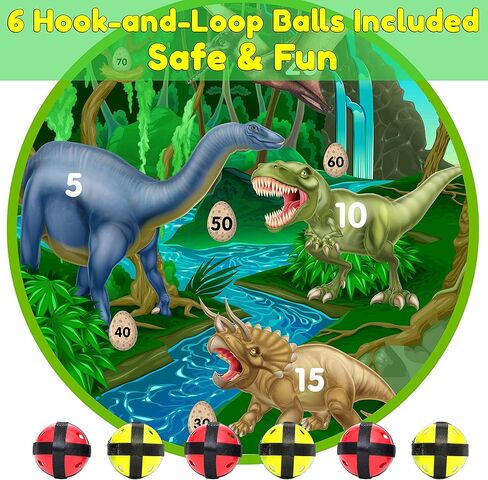 لعبة لوح رمي السهام للأطفال مع 6 كرات باستخدام مثبتات الخطاف والحلقة | قطر 11.8 بوصة (30 سم) | لعبة رمي السهام الكلاسيكية وآمنة للأطفال in Kuwait