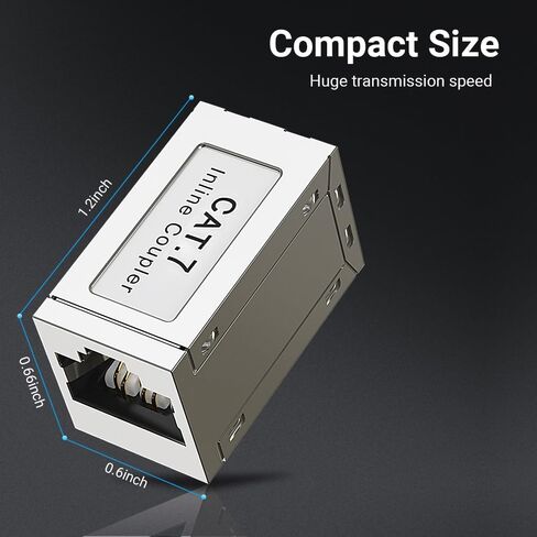 موسع إيثرنت RJ45 بسرعة 10 جيجابت في الثانية، وصلة إيثرنت Cat7 أنثى إلى أنثى لكابل Cat7/ Cat6/ Cat5e 2-Pack in Kuwait