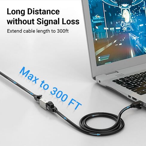 موسع إيثرنت RJ45 بسرعة 10 جيجابت في الثانية، وصلة إيثرنت Cat7 أنثى إلى أنثى لكابل Cat7/ Cat6/ Cat5e 2-Pack in Kuwait