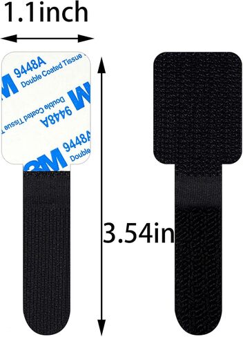 40pcs Hook and Loop Cable Ties Under Desk Cable Management Desk Cord Organizer Adhesive Cable Clips Straps Sticky-Back Wire Cord Organizers for Office Essentials Adjustable Bundlers Cable Organizers in Kuwait