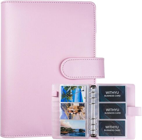 40 Pack 240 Pockets 2.2x3.5" K-pop Photocard Sleeves for A6 6 Ring Binder, Ultra-Clear Business Card Sleeves, Double-Sided 3 Pocket Photo Pages, Side Loading Planner Sleeve Refill Pages in Saudi Arabia