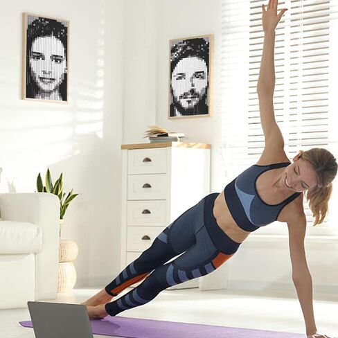 صورة شخصية في صورة فسيفساء للزوجين مجموعة مخصصة من مكعبات البناء الفنية هدية فريدة للعشاق والصديقات قم بإنشاء عمل فني للصور المزدوجة الخاصة بك (L/15.7 بوصة × 15.7 بوصة) in Kuwait