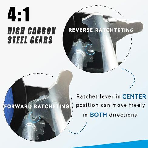 ونش مقطورة القارب 1600 رطل ونش يدوي مع حزام ونش أزرق 26 قدم، 4:1 ونش محمول مع خطاف، ونش يدوي بسقاطة ثنائي الاتجاه لقارب جت سكي سحب بكرة سحب ونش in Kuwait