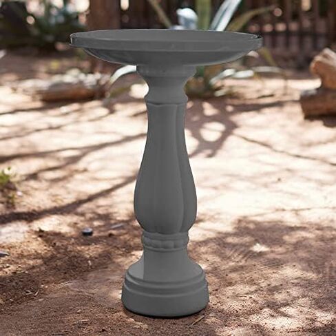 حمام الطيور الترويجي من بلوم 270-908 بقاعدة مقاس 25 بوصة × 17 بوصة، رمادي فحمي in Kuwait