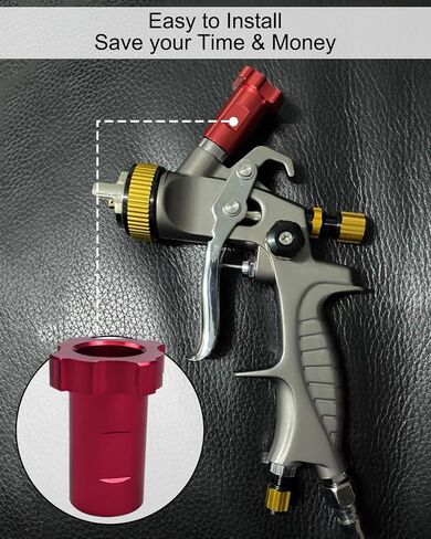محول كأس مسدس الرش من TIKSCIENCE مناسب لنماذج مسدس الرش PRO-88، PRO-44، LPH400، PRO-33، W400LV، FX-200 HVLP، محول أنثى داخلي بخيط 16 مم، مسافة 1.5 مم in Saudi Arabia