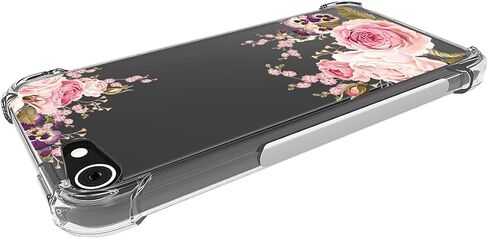 Case for iPod Touch 7 / iPod Touch 6 / iPod Touch 5 Cute Case, Clear Flexible Bumper TPU Soft Rubber Silicone Cover Phone Case for Apple iPod Touch 5/6 / 7th (roseflower) in Saudi Arabia