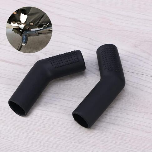 2 قطعة العالمي الأسود المطاط دراجة نارية والعتاد التحول غطاء شيفتر جورب الحذاء التمهيد حامي يغطي لكاواساكي هوندا سوزوكي ياماها in Kuwait