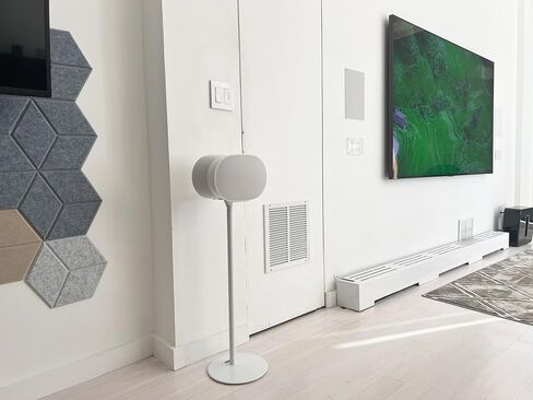 حامل أرضي ذو ارتفاع ثابت من ynVISION.DESIGN متوافق مع SONOS Era 100 وEra 300 - أبيض in Saudi Arabia