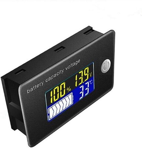 Battery Capacity Voltage Meter 0-179℉ Temperature Monitor 12V 24V 36V 48V Lead Acid Battery Lithium Battery Gauge Meter (24V) in Kuwait