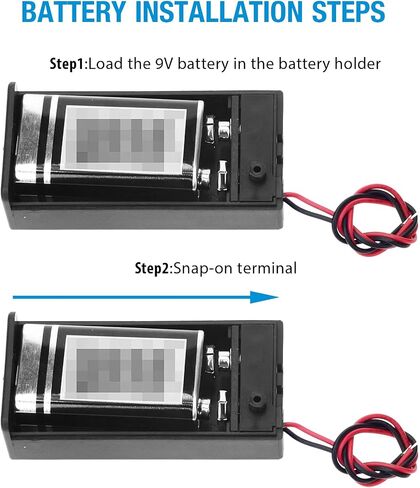 QTEATAK 5pcs 9v Battery Holder with Switch and Lead Wires in Saudi Arabia