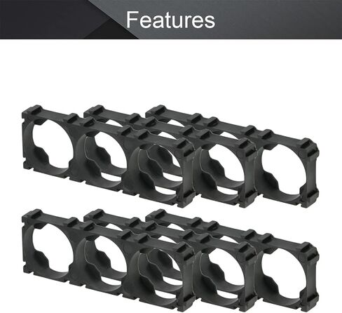 Fielect 15Pcs 26650 Lithium Cell Spacer Double Battery Holder Bracket Battery Pack Bracket for DIY Fixed Battery in Saudi Arabia