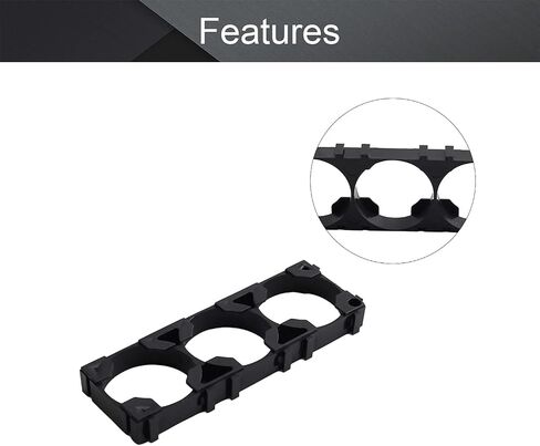 Fielect 15Pcs 26650 Lithium Cell Spacer Double Battery Holder Bracket Battery Pack Bracket for DIY Fixed Battery in Saudi Arabia