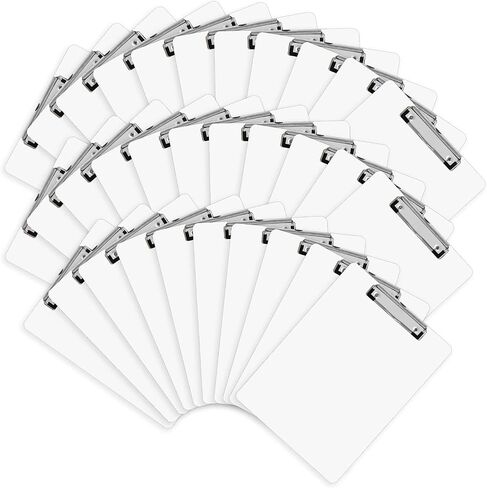 Dry Erase Clipboards, HERKKA 15 Pack Hardboard Office Whiteboard Clipboards Low Profile Clip Standard A4 Letter Size, ECO Friendly, Size 12.5 x 9 Inch in Kuwait