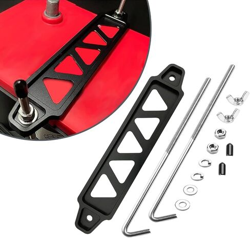 UGSHY 1 PC Car Power Supply Fixing Bracket, Triangular Five-hole Stable Shock-proof Alloy Fixing Bracket with 7.8" J-hook Mounting Parts, Power Supply Balance Locking Device, Universal Cars (Black) in Saudi Arabia