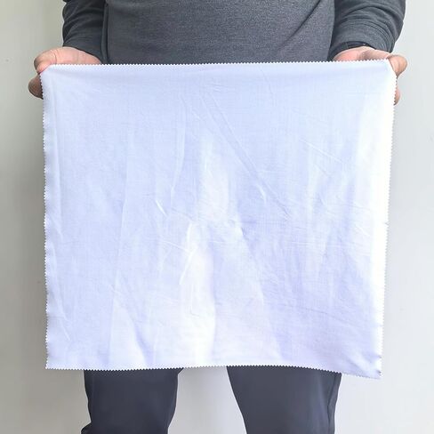 قماش تنظيف كبير جدًا من الألياف الدقيقة للإلكترونيات (17.5 × 16_بوصة_أبيض) - قماش تنظيف العدسات كبير الحجم لتنظيف شاشات الأجهزة الإلكترونية المختلفة والنظارات والأسطح الحساسة (5 عبوات) in Kuwait