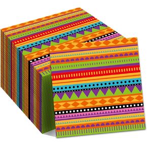 200pcs مكسيكي Fiesta Party Nedbkins المكسيكي بموضوع الحزب المناديل المناديل القابلة للتخلص من المناديل التي تم التخلص منها