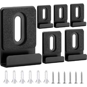 Mirror Clips for Wall Mounting, 6 Pack Mirror Hanger Clips with Screws, Mirror Holder Clips for Large Heavy Frameless Mirror, Billboard, Hanging Picture - Satin Nickel