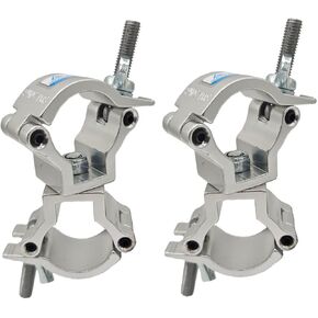 Lighting Truss Swivel Coupler DJ Light Clamps 1-1/4-1-3/8 inches Heavy Duty Aluminum Alloy 110 LBs for 32-35mm F24 Pipe Black One