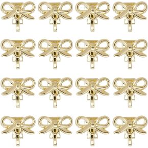Sunnyclue 1 Box 20pcs Clip on Orains Hesters Bow Bow Knot Arrings Converter غير مثقوب مقاطع مقاطع أذن الذهب مقاطع مقطع كبيرة لأقراط لصنع المجوهرات.