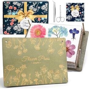 Caydo Flower Press Kit, 12 x 8.5 inches Flower Pressing Kit, 8 Layers Pressed Flowers Kit with Blotting Papers and Tools, Bouquet Preservation Kit for Flower Drying, Gift for Craft Lovers