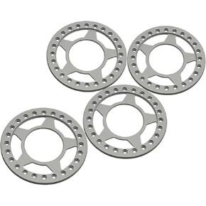 4pcs Aluminum RC Beadlock Wheel Rim Replacement Ring for 1/10 RC Crawler Car 2.2" Wheels/Rims Upgraded Metal 61mm 2.2Inch Beadlock Wheel Outer Ring (Silver)
