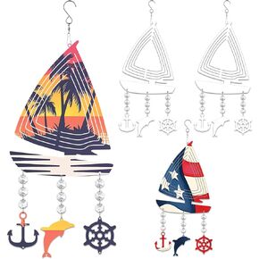 4pack 8inch تسامي الرياح الدوار الفراغات ثلاثية الأبعاد من الألومنيوم المنحوتة المنحوت
