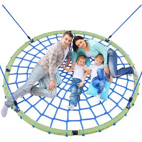 Trekassy 60 "Spider Web Tree Showing للأطفال والبالغين ، و 750 رطلاً أرجوحة في الهواء الطلق مع إطار فولاذي واثنين من الأشرطة المعلقة