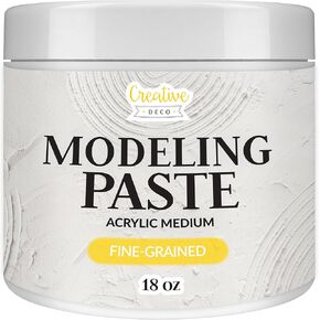 معجون النمذجة الدقيقة السميكة | 72oz | 2 كجم | 1460ml | المتوسطة الأكريليك | معجون الملمس الهيكلي الأبيض لطلاء قماش ، مشاريع فنية ، DIY ، تأثير ثلاثي الأبعاد | البعد المضافة