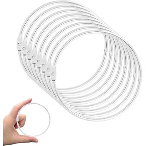 8pcs حلقات رابط أوراق فضفاضة ، 4 بوصات حلقات معدنية كبيرة لبطاقات الفهرس بطاقات فلاش البطاقات الورقية DIY الحرف الرئيسية لوازم المدرسة المنزلية لوازم المدرسة
