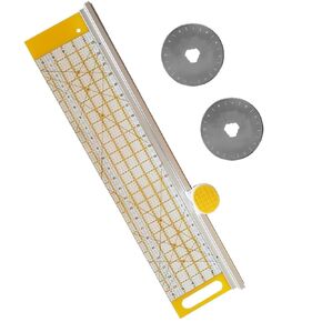 قاطع دوار 45 ملم و 24 "L x 6" W حاكم مع خطوط الشبك