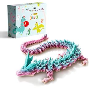 ألعاب Dragon المطبوعة ثلاثية الأبعاد ، ألعاب تململ ثلاثية الأبعاد ، لعبة Dragon Fidget ، تنين مفصلي ، ألعاب مكتب تنفيذي للمكتب المنزلي (Red Blue) in Kuwait