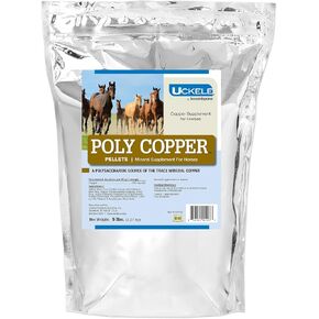 Uckele بواسطة Smartequine Poly Copper Ceplets | مكملات معطف الخيول الخيول للجلد | مكملات الفيتامينات والمعادن لعظام الخيول والتمثيل الغذائي | حقيبة 5 رطل