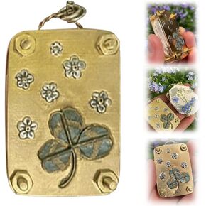 AstroScape Micro Flower Press Metal, Floral Leaf Plant Press Preservation Kit for Crafts Lovers DIY Plant Arts Scrapbooking Nail Craft (Clover Leaf)