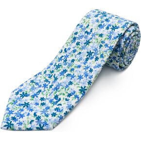 Cotton Floral Ties for Men 2.76" Men's Skinny Tie Linen Flower Printed Neck Tie for Wedding Dating Party in Kuwait