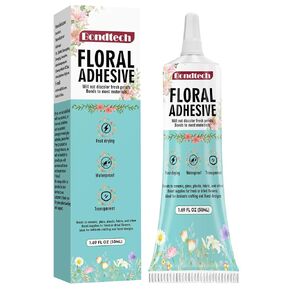 GLUE GLUE 50 مل ، لاصق الأزهار الصافية للزهور الطازجة ، والزهور ، والبوتونيير ، والمعصم ، واللوازم النسيج وحرف الزفاف ، ومقاوم للماء ، تجفيف سريع (XHJ-002)