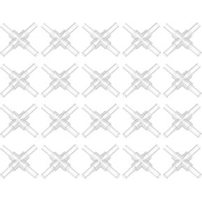 uxcell 20Pcs Aquarium Air Valve Connector, Plastic Inline Tubing L-Shaped Non-Return Valves for 4mm ID Airline Tubing Fish Tank Pond Air Line, Clear